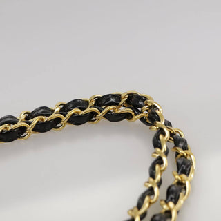 Chanel Vintage Chain Frame Bag Quilted Patent