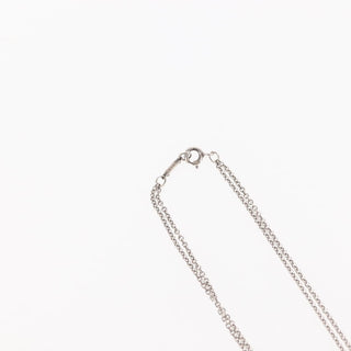 Tiffany & Co. Infinity Double Chain Pendant Necklace Silver