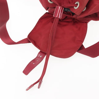 Prada Front Pocket Buckle Backpack Re-Nylon and Shearling
