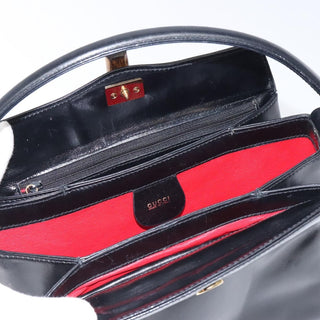 Gucci Vintage Convertible Bamboo Box Crossbody Bag Leather