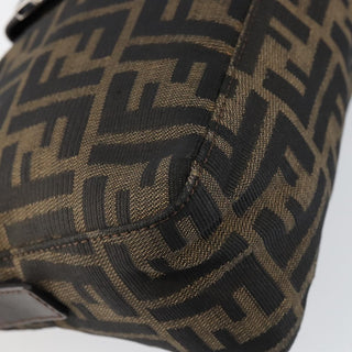 Fendi Vintage Pocket Shoulder Bag Zucca Canvas