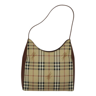 Burberry Shoulder Bag Haymarket Coated Canvas