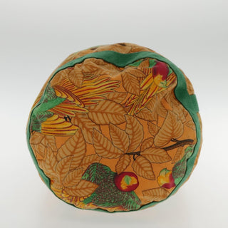 Hermes Vintage Drawstring Bucket Shoulder Bag Printed Canvas