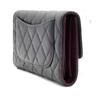 Chanel Trifold Classic Flap Wallet Quilted Lambskin