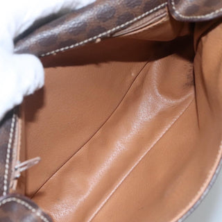 Celine Vintage Macadam Shoulder Bag Canvas and Leather