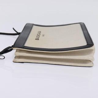 Balenciaga Navy Pochette Canvas and Leather