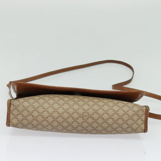 Celine Vintage Macadam Shoulder Bag Canvas and Leather