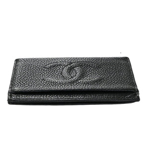 Chanel Logo CC Card case Grained  Leather