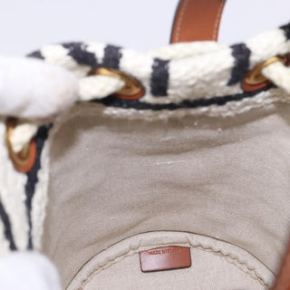 Celine Teen Drawstring Plein Soleil Bucket Bag Canvas with Leather