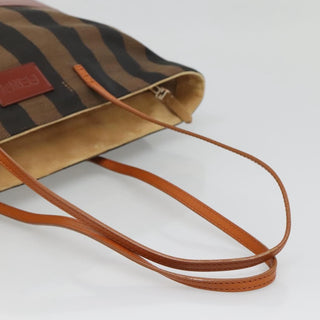 Fendi Pequin Roll Tote Canvas and Leather