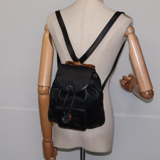 Gucci Vintage Bamboo Backpack Leather
