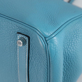 Hermes Birkin Handbag Blue Togo with Palladium Hardware