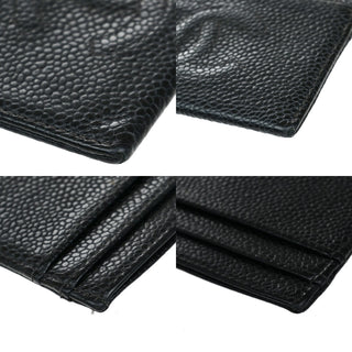 Chanel Logo CC Card case Grained  Leather