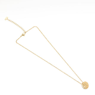 Christian Dior CD Round Pendant Necklace Metal