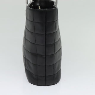 Chanel Vintage Chocolate Bar Metal Ring Tote Quilted Lambskin