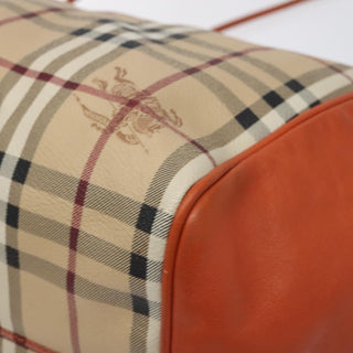Burberry Canterbury Panels Tote Haymarket Coated Canvas and Leather