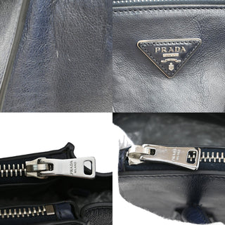 Prada Tassel Twin Pocket Tote City Calf