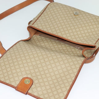 Celine Vintage Macadam Shoulder Bag Canvas and Leather