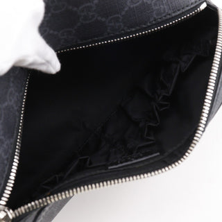 Gucci Interlocking G Patch Zip Around Crossbody Bag GG Supreme Canvas