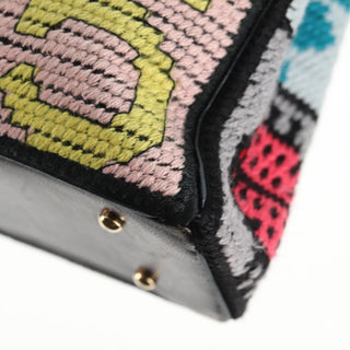 Chanel Crochet CC Drawstring Tote Fabric