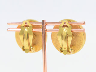 Chanel CC Hoop Clip-On Earrings Crystal Embellished Metal
