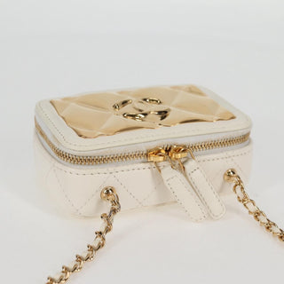 Chanel CC Zip Around Clutch with Chain Quilted Metal and Lambskin