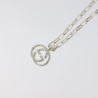 Gucci Interlocking G Pendant Necklace Sterling Silver