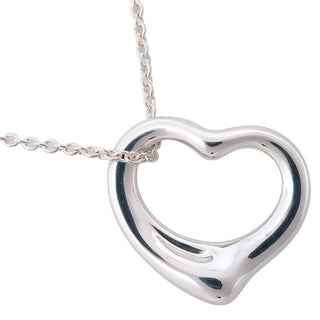 Tiffany & Co. Elsa Peretti Open Heart Pendant Necklace Sterling Silver