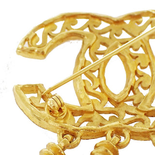 Chanel Vintage CC Fringe Brooch Metal