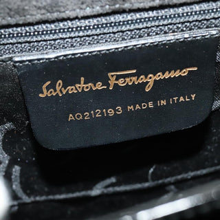 Salvatore Ferragamo Gancini Convertible Top Handle Bag Patent Leather