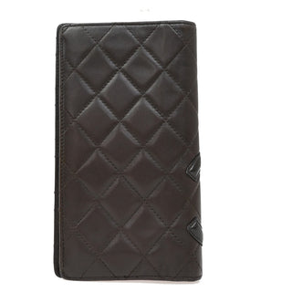 Chanel Cambon Zip Around Wallet Quilted Lambskin