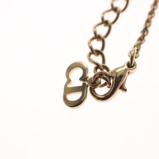 Christian Dior CD Pendant Necklace Metal and Crystals