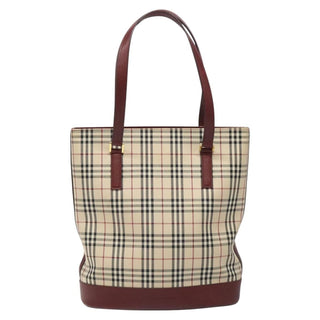 Burberry Nova Check Tote Canvas and Leather