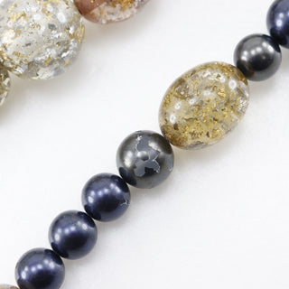 Chanel Coco Long Necklace Metal with Faux Pearls and Crystals