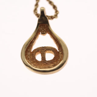 Christian Dior CD Pendant Necklace Metal