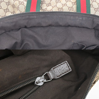 Gucci Web Zip Tote GG Canvas