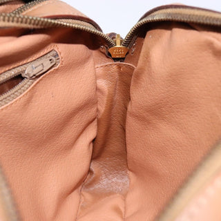 Celine Vintage Macadam Shoulder Bag Canvas and Leather