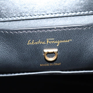 Salvatore Ferragamo Margot Satchel Braided Fabric