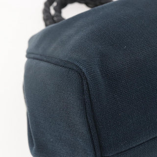 Bottega Veneta Braided Handle Open Tote Bag Canvas with Leather