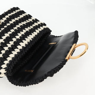 Salvatore Ferragamo Margot Satchel Braided Fabric