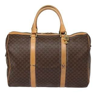 Celine Vintage Boston Bag Macadam Coated Canvas