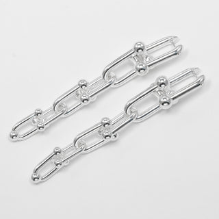 Tiffany & Co. HardWear Graduated Link Earrings Sterling Silver