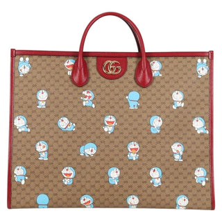 Gucci Doraemon Tote Printed Mini GG Coated Canvas