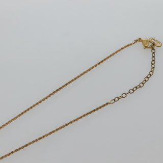 Christian Dior Logo Pendant Necklace Metal