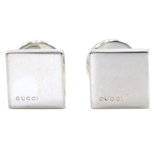 Gucci Logo square cuffs Silver 925