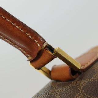 Celine Vintage Convertible Top Handle Bag Macadam Coated Canvas