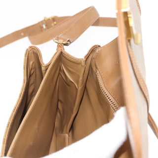 Celine Vintage Macadam Shoulder Bag Canvas and Leather