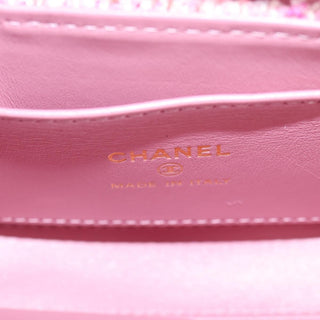 Chanel Kelly Top Handle Shopping Bag Quilted Tweed