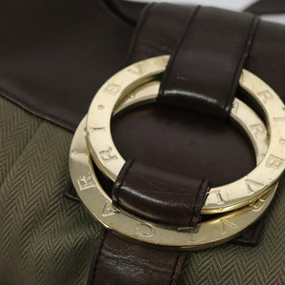 Bvlgari Chandra Hobo Canvas and Leather
