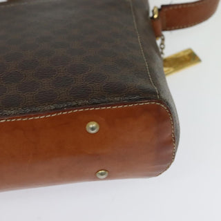 Celine Vintage Macadam Shoulder Bag Canvas and Leather